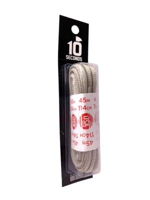 10 Seconds ® Athletic Oval Athletic Laces | Vanilla - Blister Pack