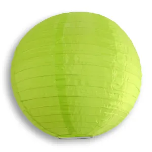 10" Apple Green Shimmering Nylon Lantern