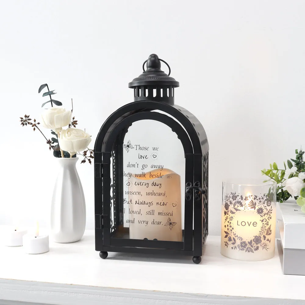 11''High Remembrance Lantern with Memorial Poem Bereavement Sympathy Gift Memorial Lantern