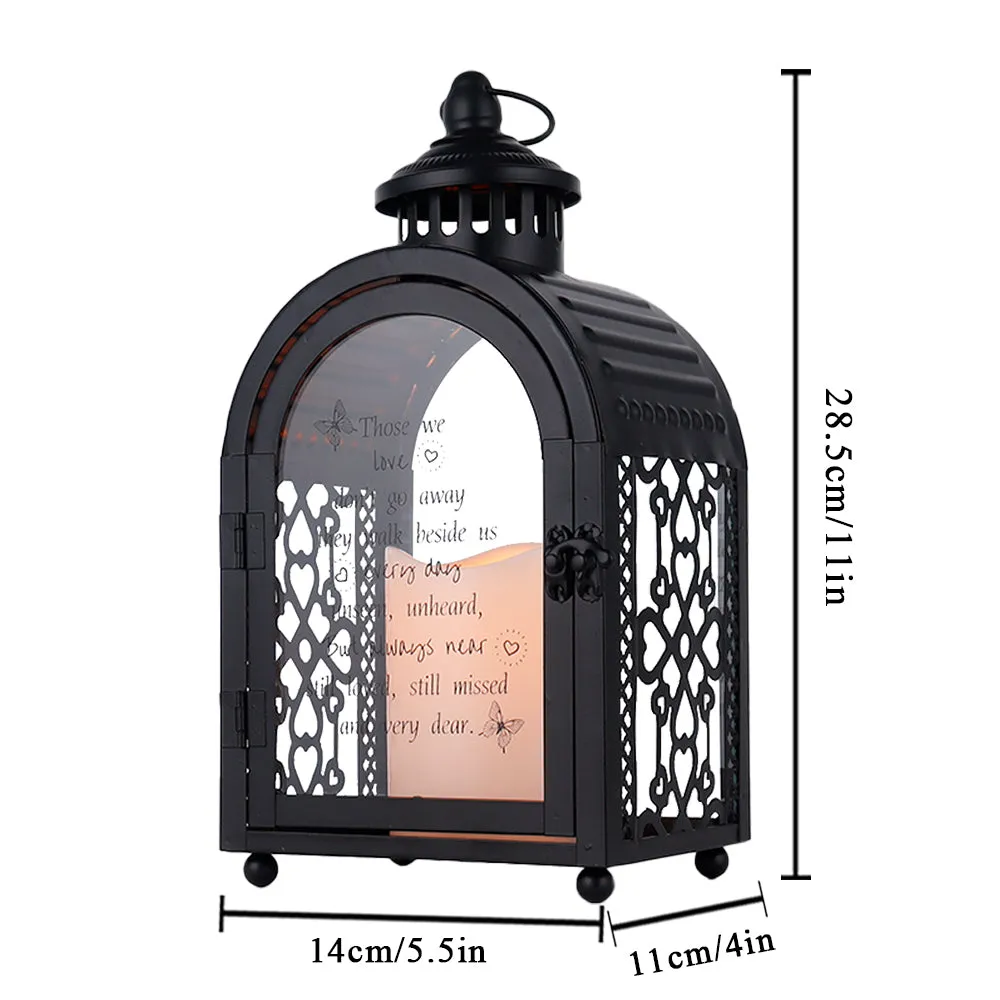 11''High Remembrance Lantern with Memorial Poem Bereavement Sympathy Gift Memorial Lantern