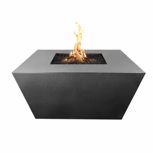 36" Square Redan Fire Pit - Powder Coated Metal - Black - Match Lit - Natural Gas