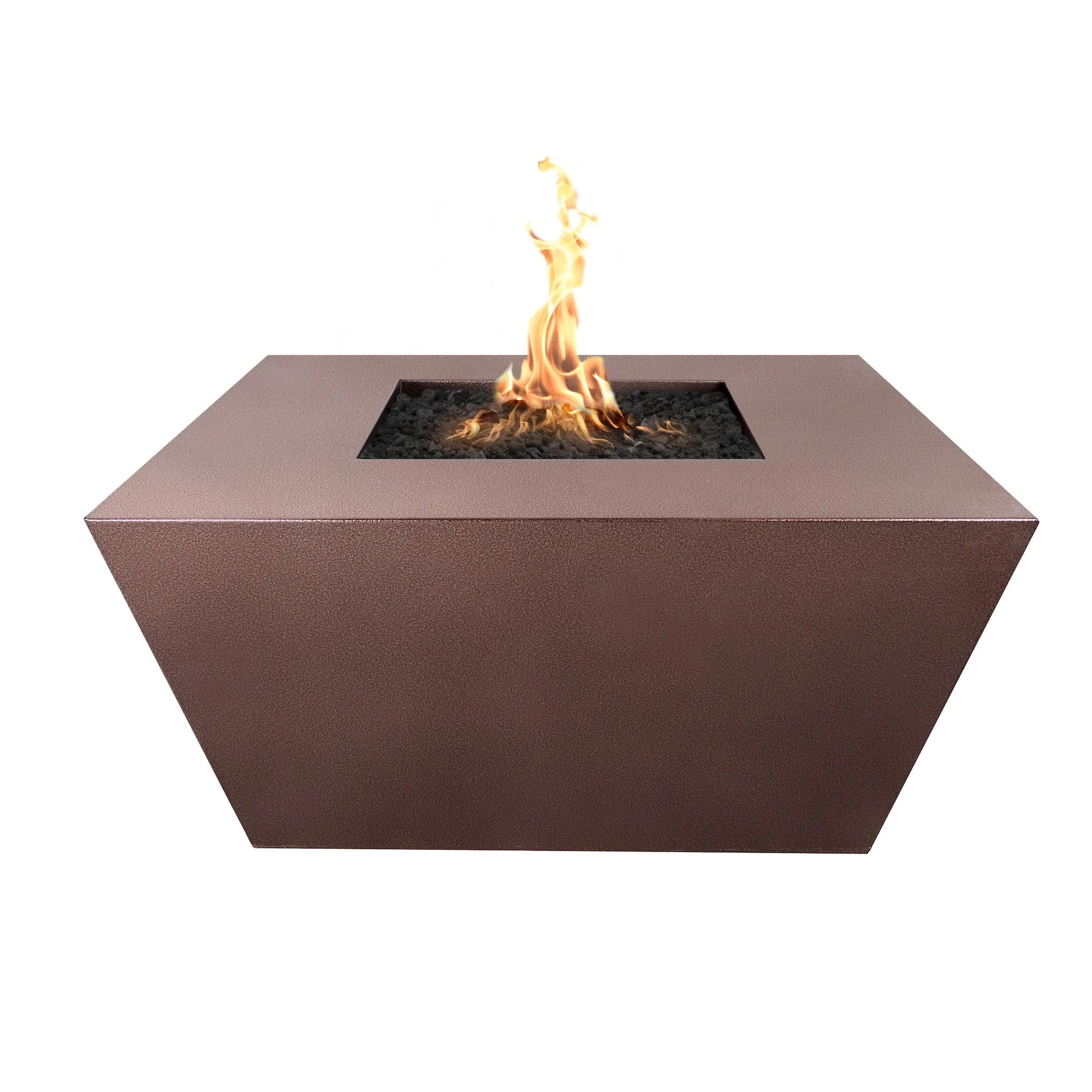 36" Square Redan Fire Pit - Powder Coated Metal - Black - Match Lit - Natural Gas