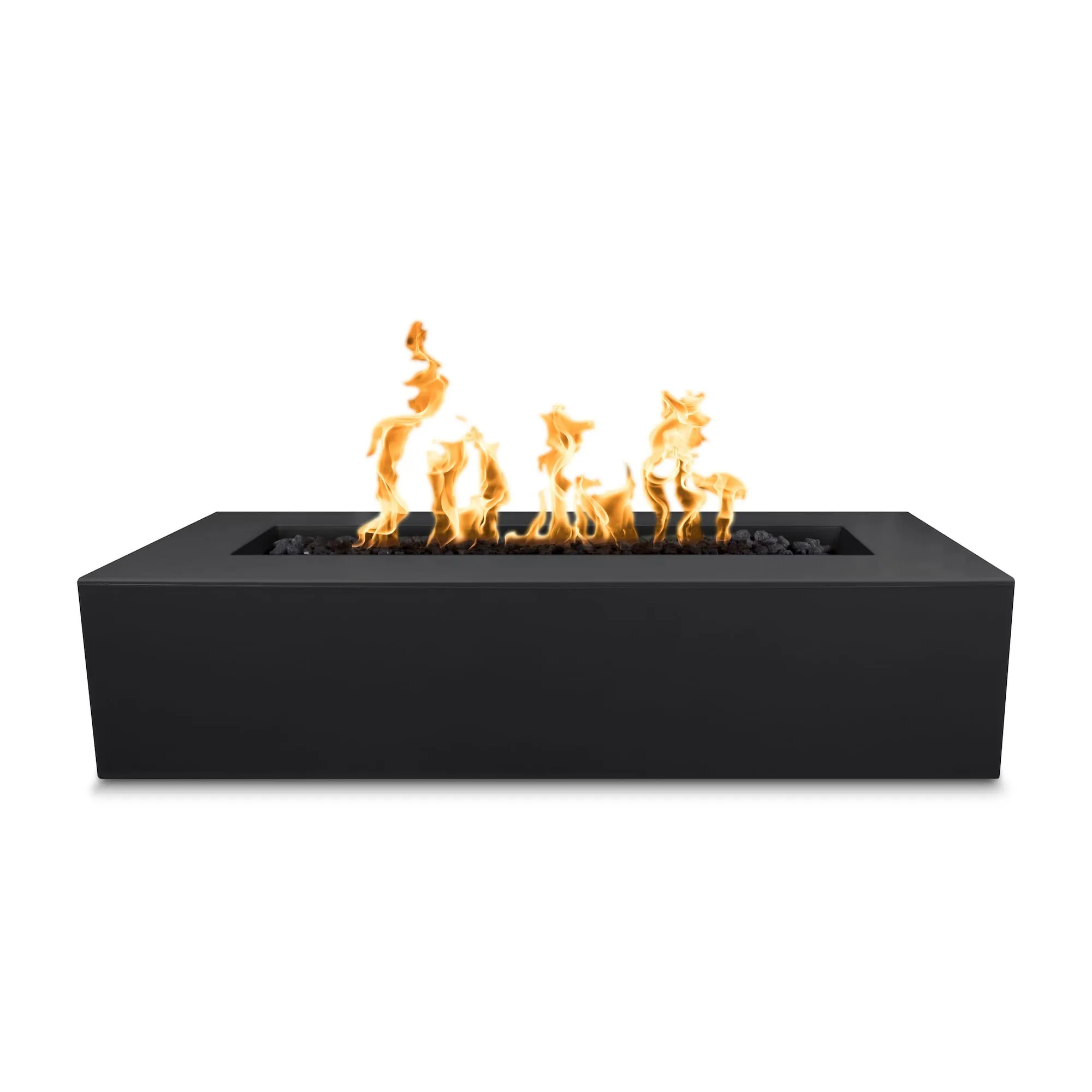 48" Rectangular Regal Fire Pit - GFRC Concrete - Ash - Match Lit - Natural Gas