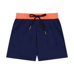 Aqua Blu Pre-Teens Lycra Swim Shorts AB2466BB - Building Blocks Navy