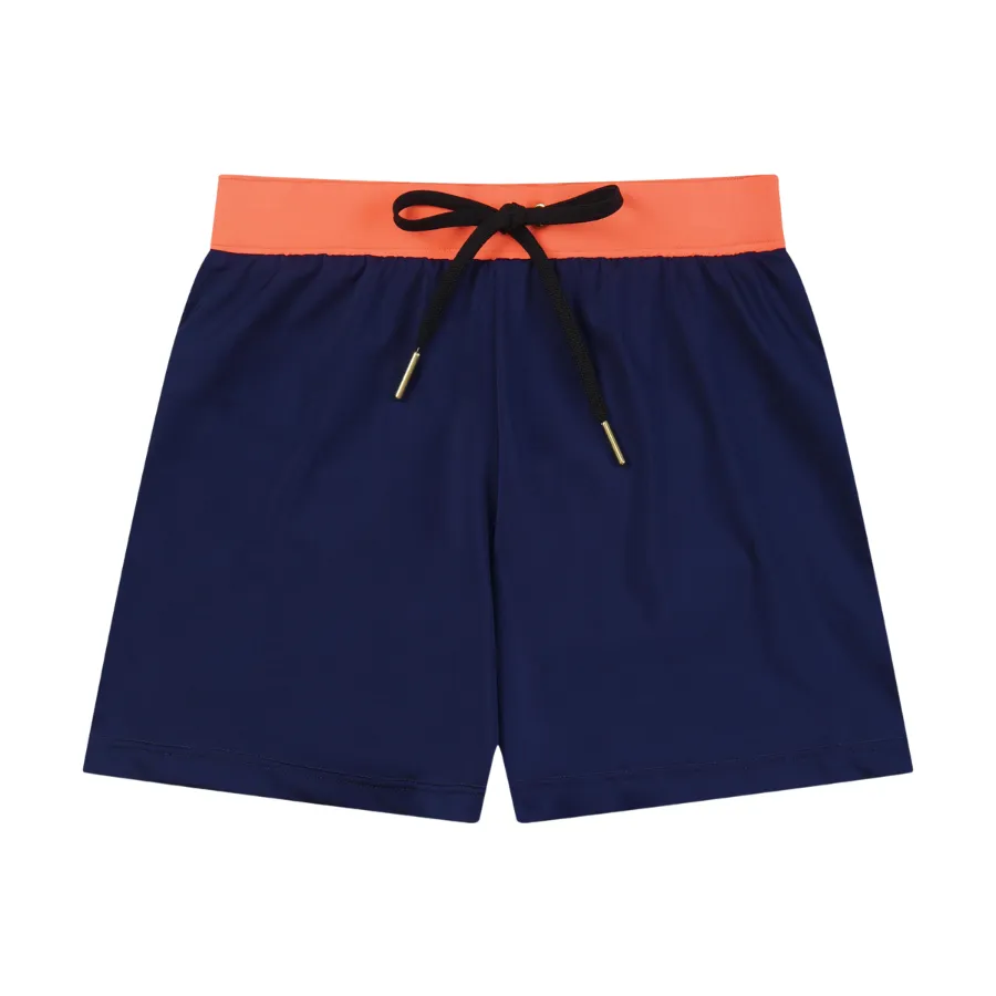 Aqua Blu Pre-Teens Lycra Swim Shorts AB2466BB - Building Blocks Navy