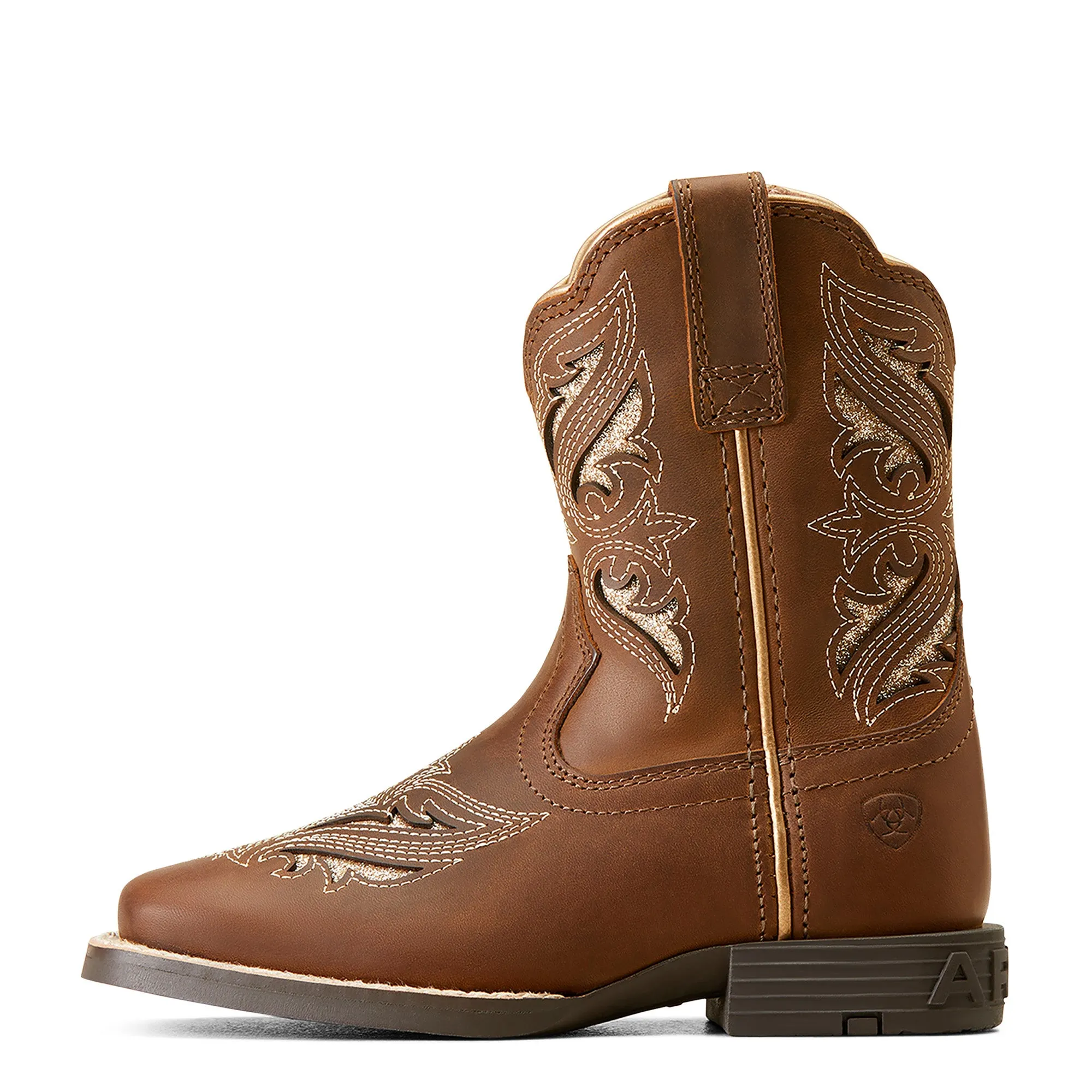 Ariat Children Girl's Round Up Bliss Sassy Brown Western Boot 10046883