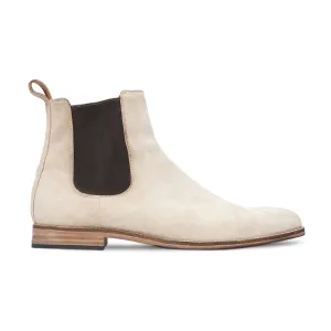 Ayami - Men's White Kid Suede Chelsea Boot