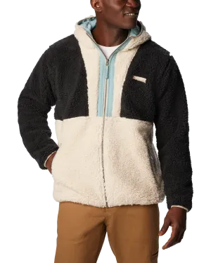 Backbowl Sherpa Hooded Jacket in Black, Dark Stone & Stone Blue