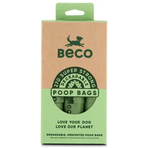 Beco Unscented Degradable 270 Poop Bags on 18 Refill Rolls