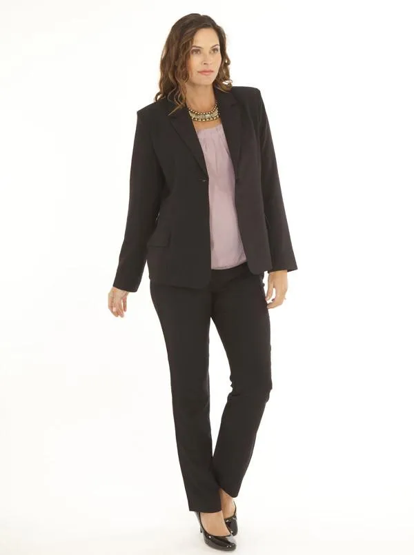 Black Maternity Work Corporate Jacket