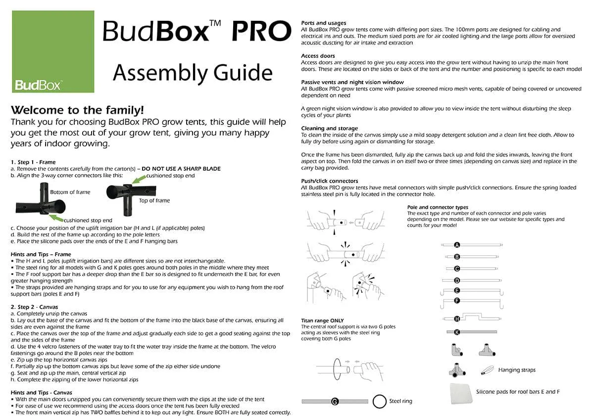 Bud Box Pro Tent Silver HL  - 240 x 240 x 220cm