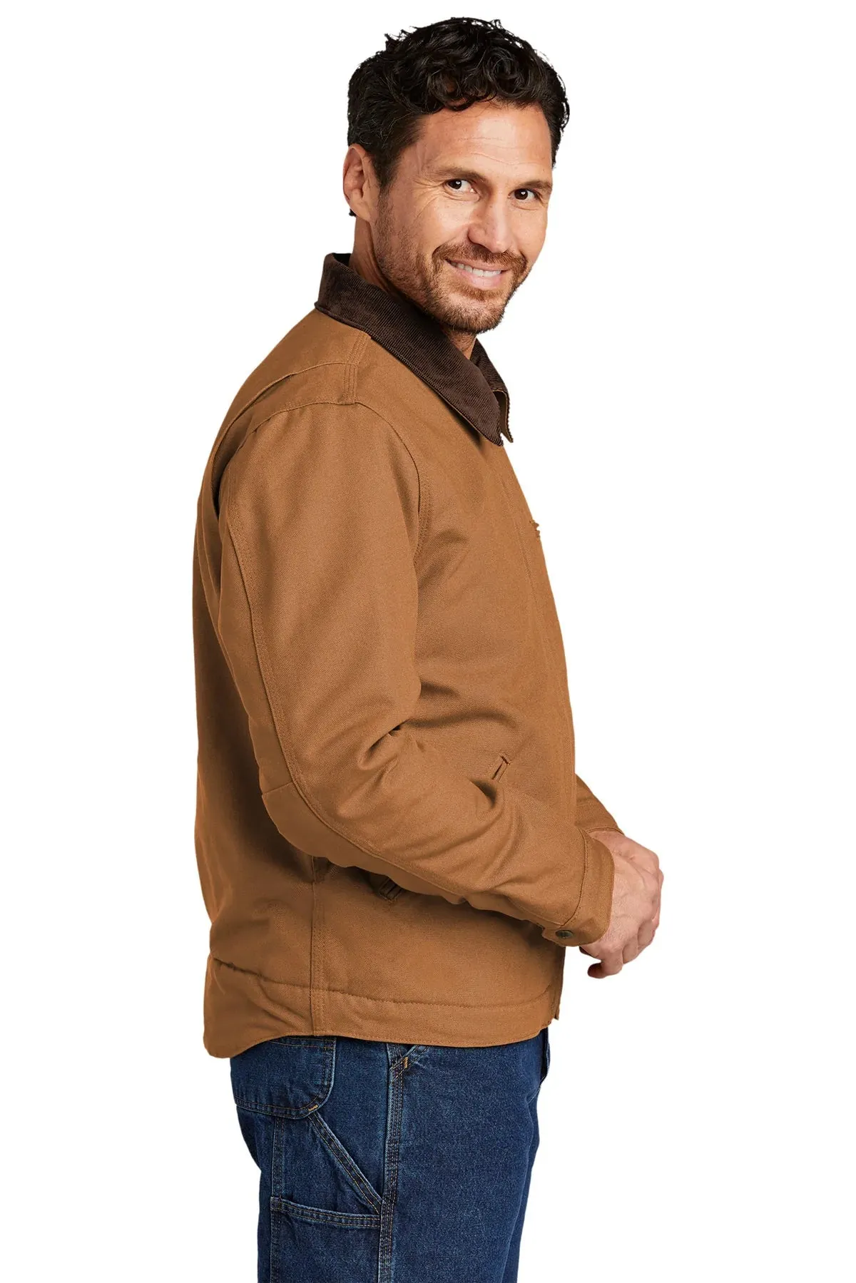 Carhartt Tall Duck Detroit Branded Jackets, Carhartt Brown