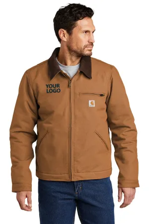 Carhartt Tall Duck Detroit Branded Jackets, Carhartt Brown