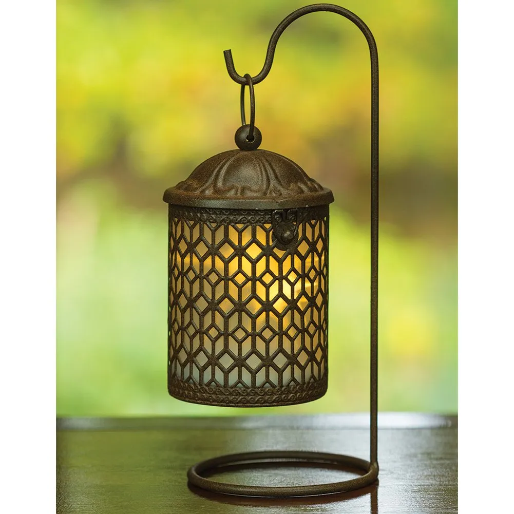 Dawhud Direct Decorative Hanging Metal Lantern with LED Light