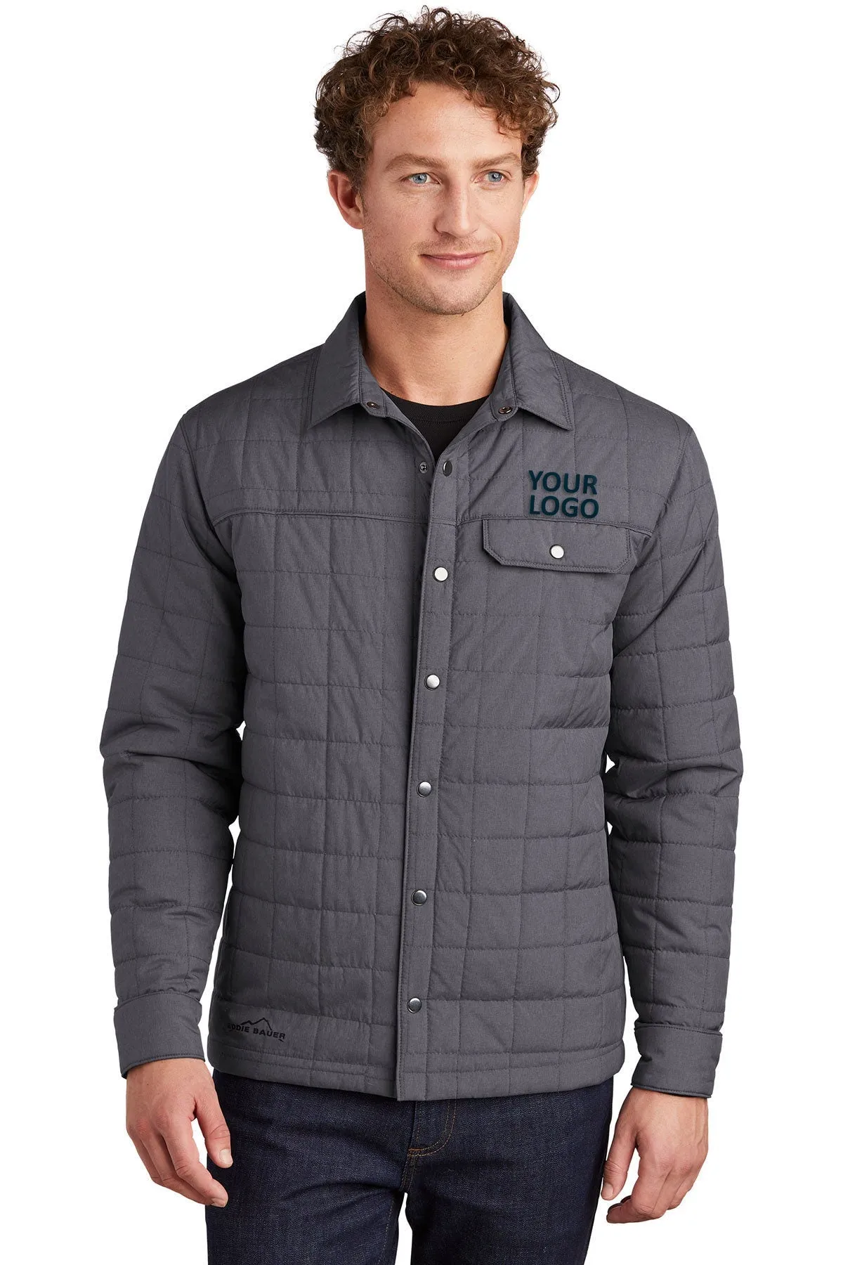 Eddie Bauer Branded Shirt Jackets, Charcoal Grey Heather