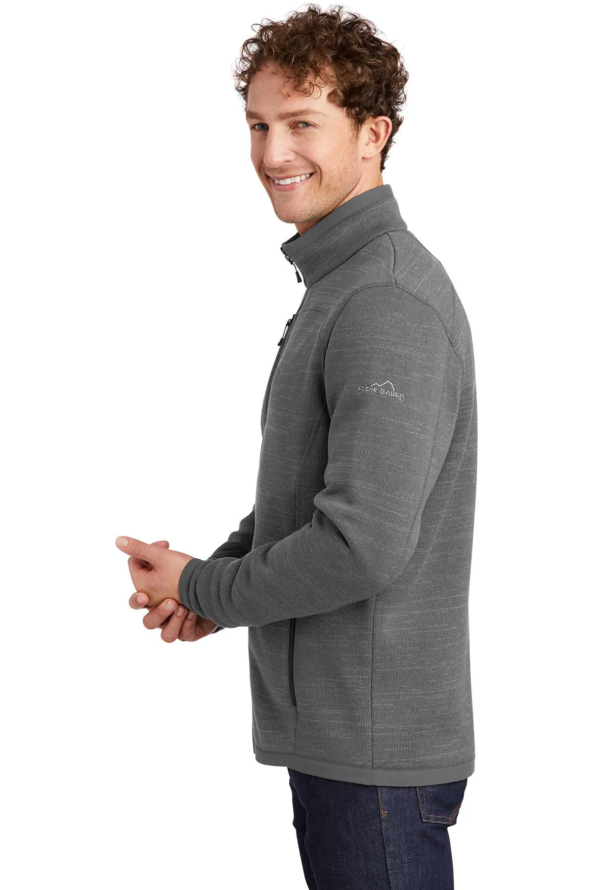 Eddie Bauer Custom Fleece Jackets, Dark Grey Heather