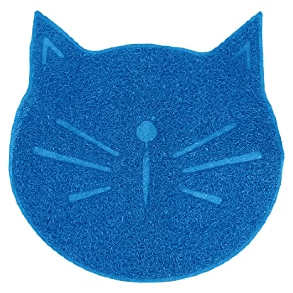 Emily Pets Litter Mat, Non Slip Litter Tracking Mat for Cats (Sky Blue)