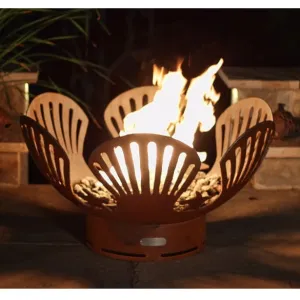 Fire Pit Art Barefoot Beach Gas Fire with Penta 18 In Burner Electronic AWEIS