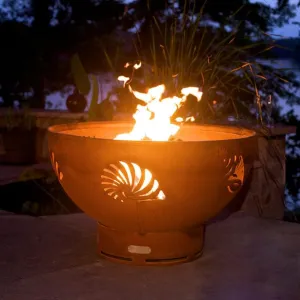 Fire Pit Art Beachcomber Gas Fire with Penta 24 In Burner Electronic AWEIS