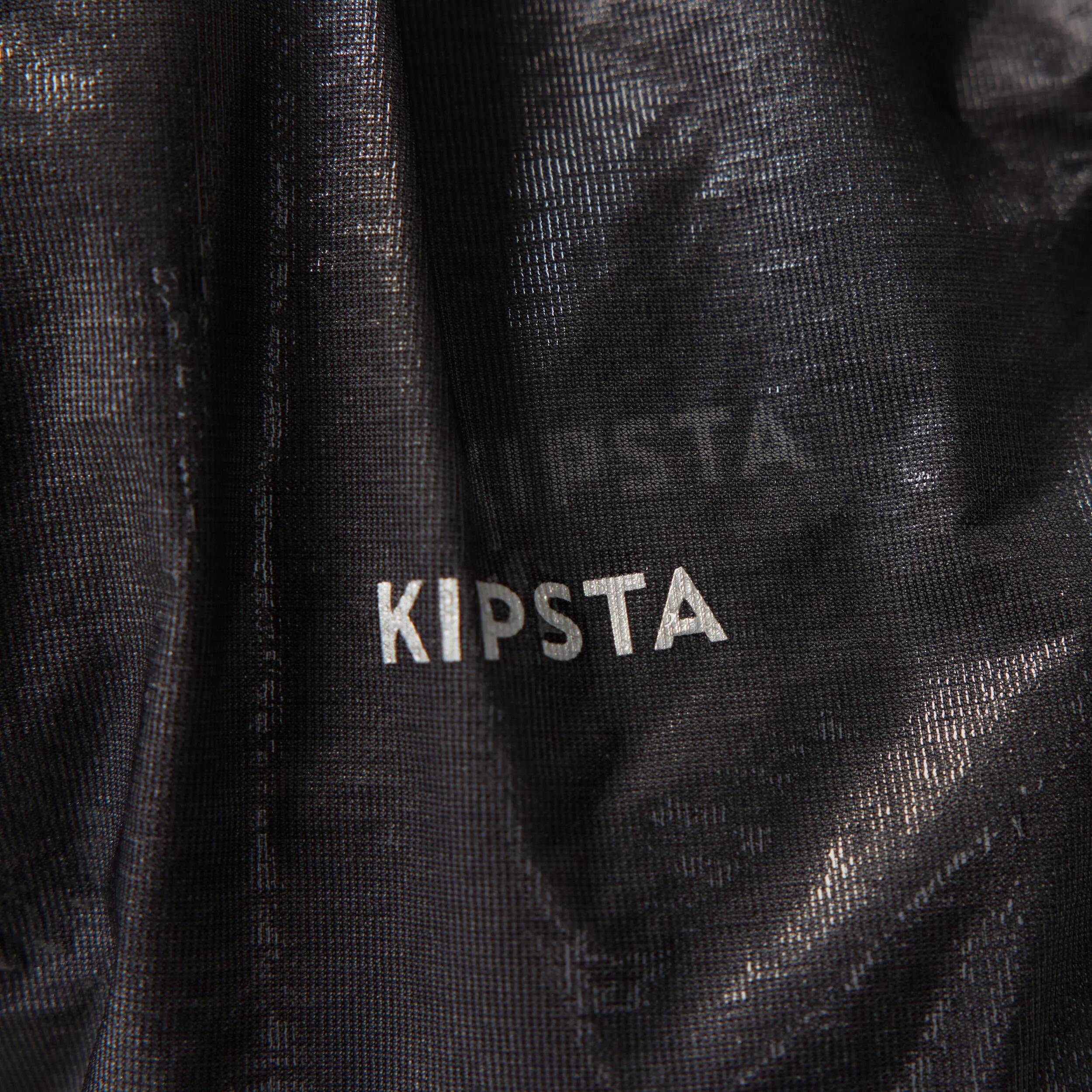 Football raincoat Kipsta women's black, black