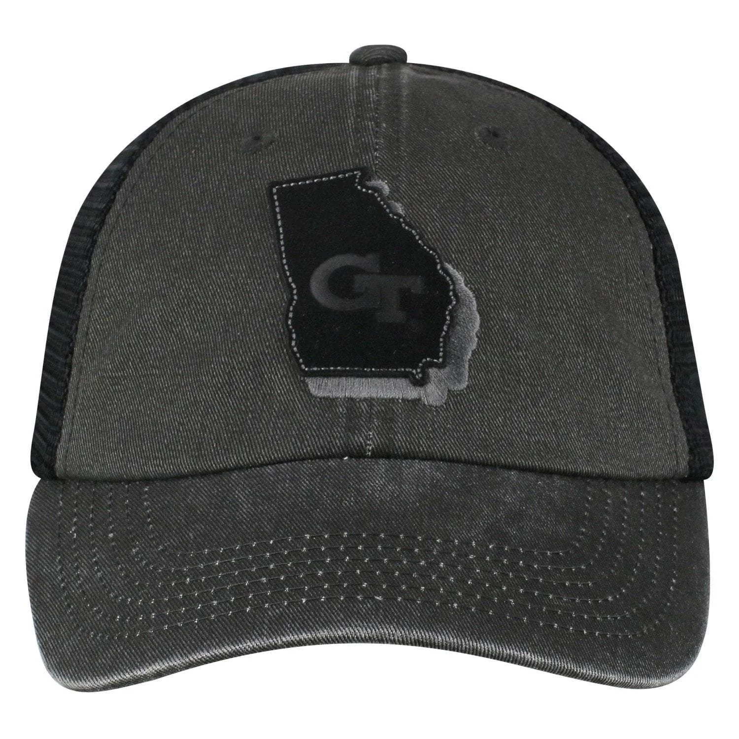 Georgia Tech Yellow Jackets TOW Black "Land" Mesh Adj. Relax Hat Cap