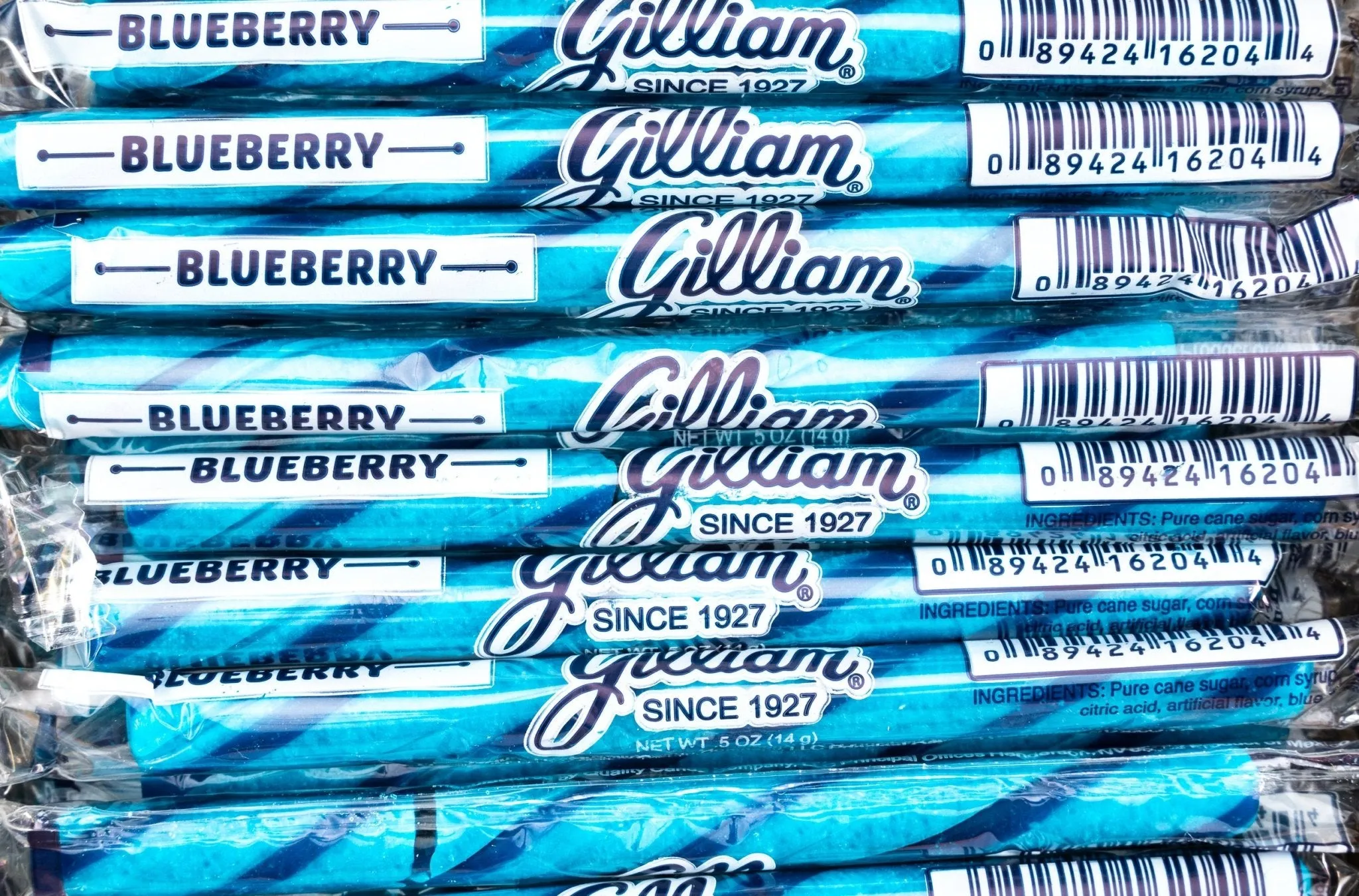 Gilliam Blueberry Sticks Individually Wrapped Bulk Box (0.50 oz, 80 ct.)