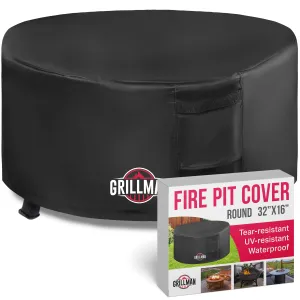 Heavy Duty Fire Pit Covers, Fit 22-36 Inch Round Gas Fire Pit - 600d Polyester