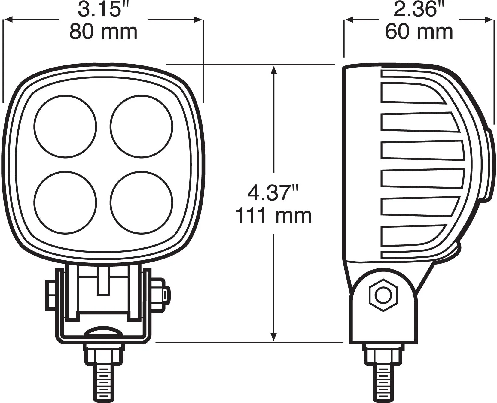 LED RECTANGULAR WORK LIGHT