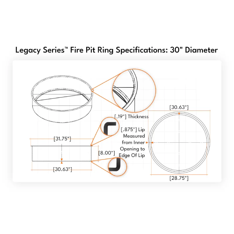 Legacy Series™ 30" Fire Pit Ring