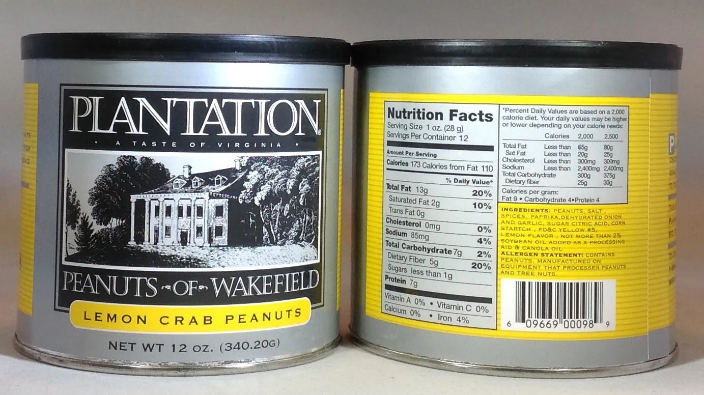 Plantation Peanuts of Wakefield Twin Packs - 2 x 10oz. tins