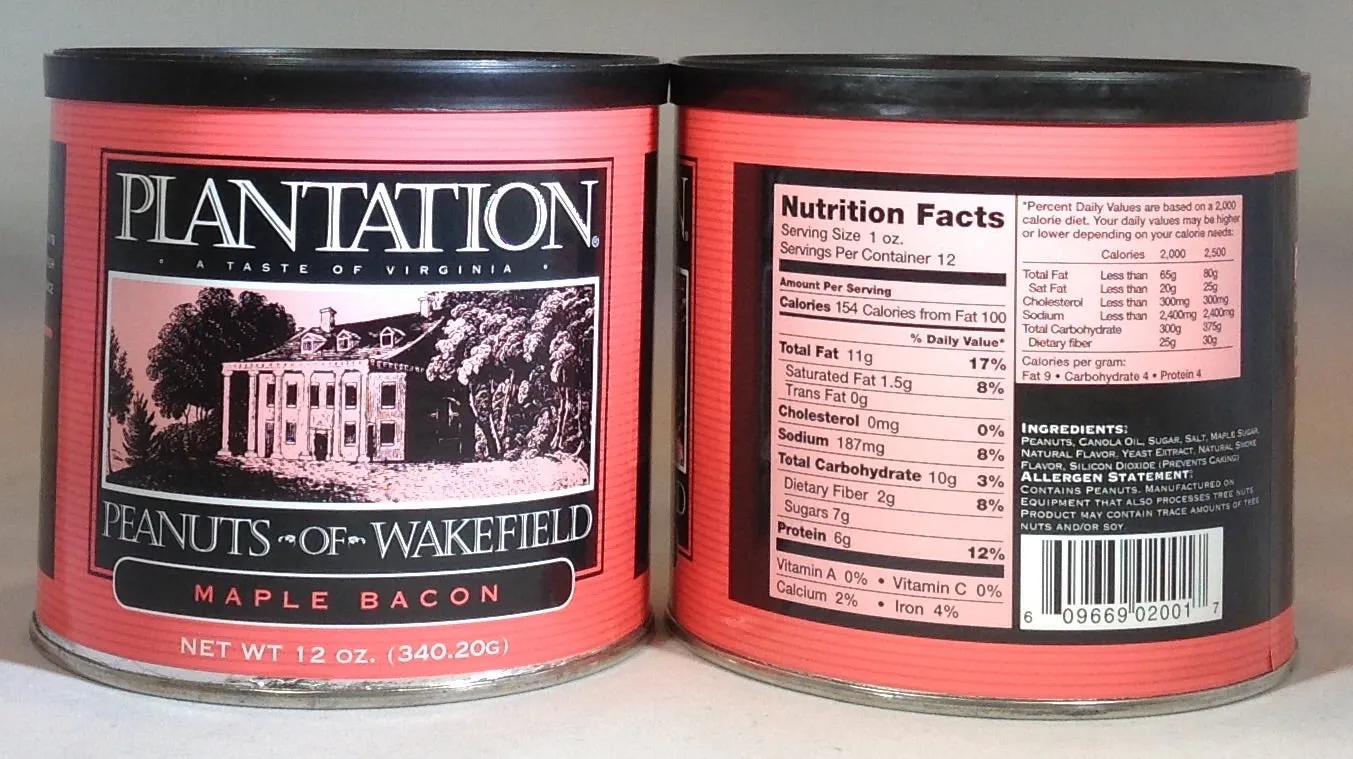 Plantation Peanuts of Wakefield Twin Packs - 2 x 10oz. tins