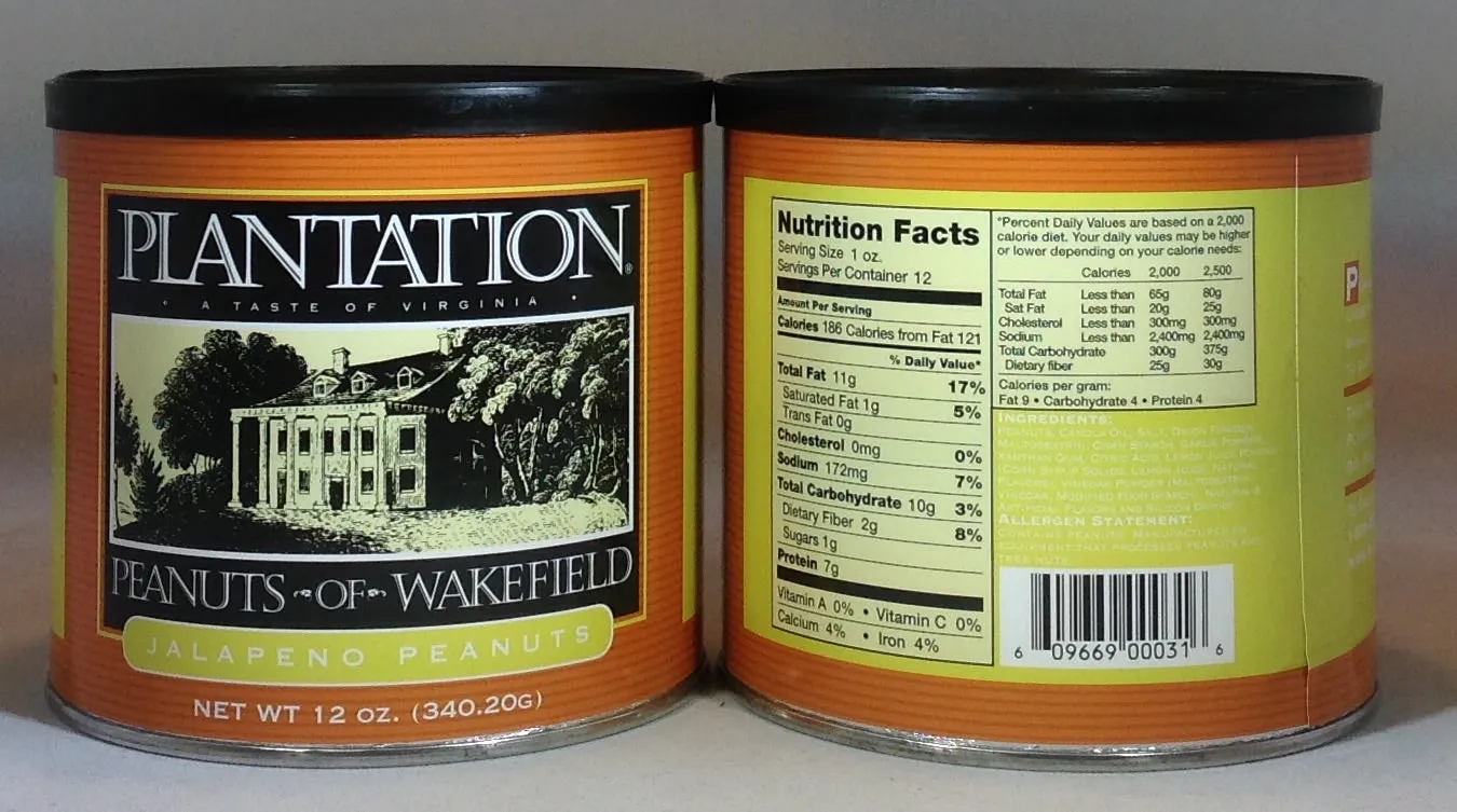 Plantation Peanuts of Wakefield Twin Packs - 2 x 10oz. tins