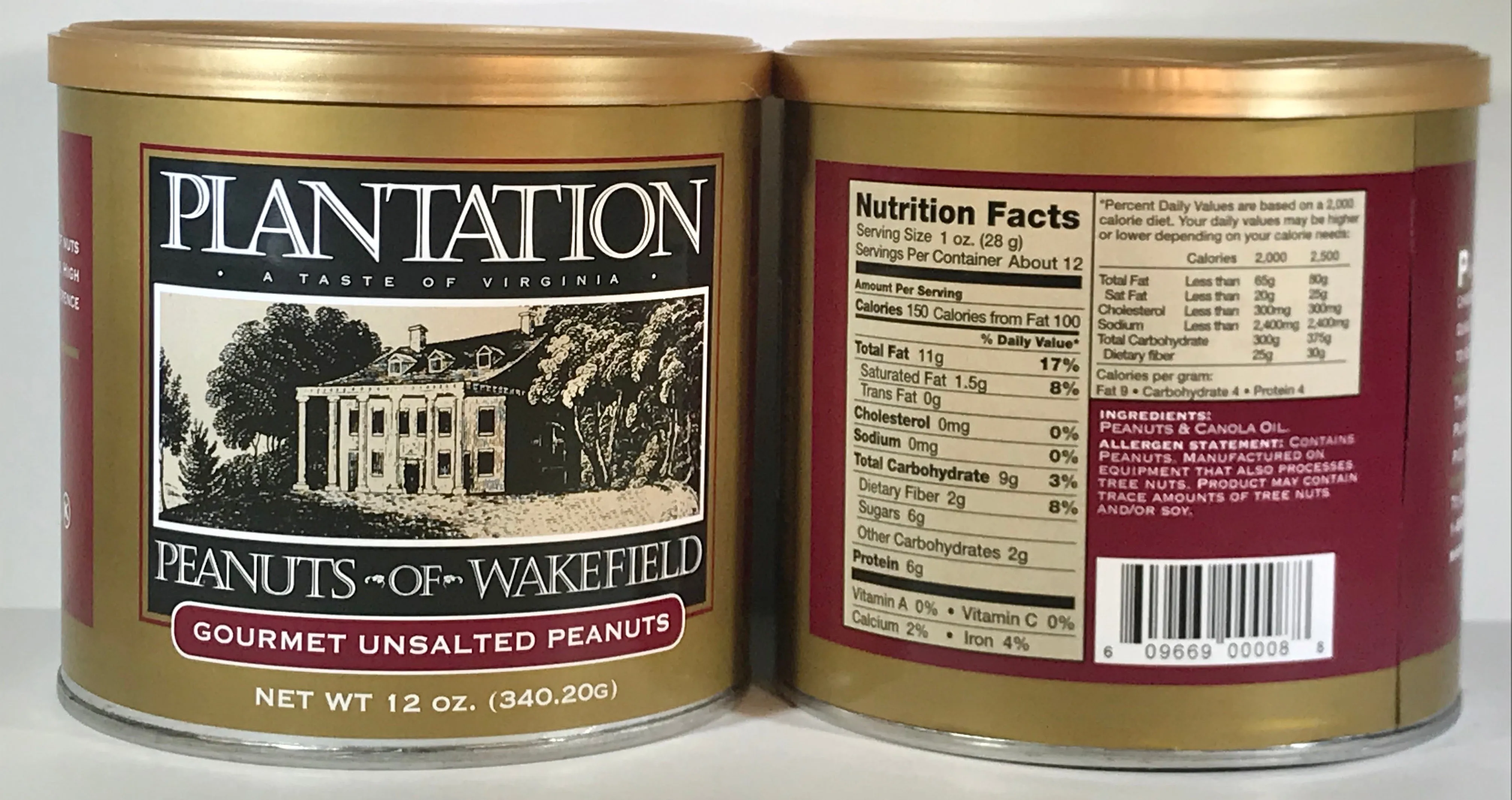 Plantation Peanuts of Wakefield Twin Packs - 2 x 10oz. tins