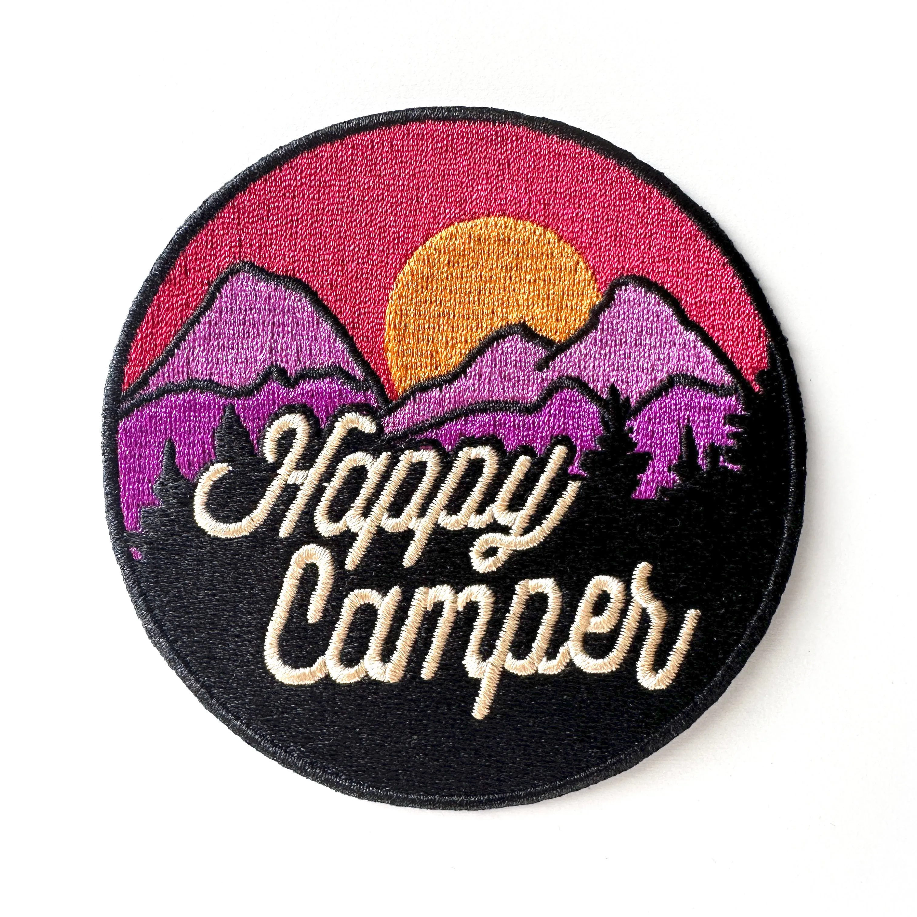 Retro Happy Camper Iron On Patch