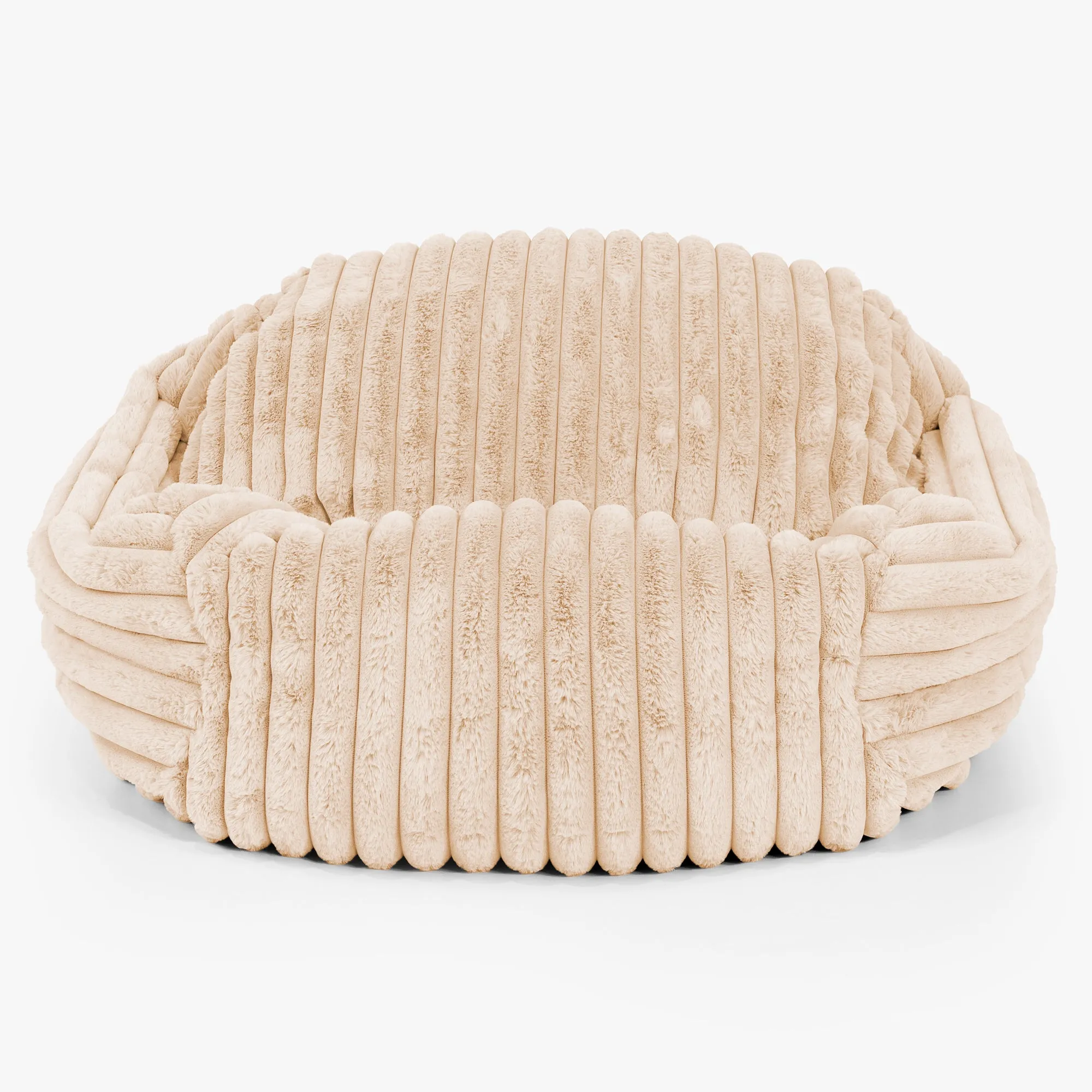 Sabine Bean Bag Armchair - Ultra Plush Cord Peach