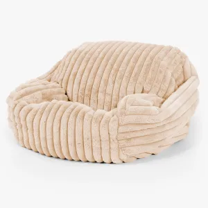 Sabine Bean Bag Armchair - Ultra Plush Cord Peach