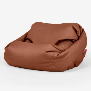 Sabine Bean Bag Armchair - Vegan Leather Chestnut