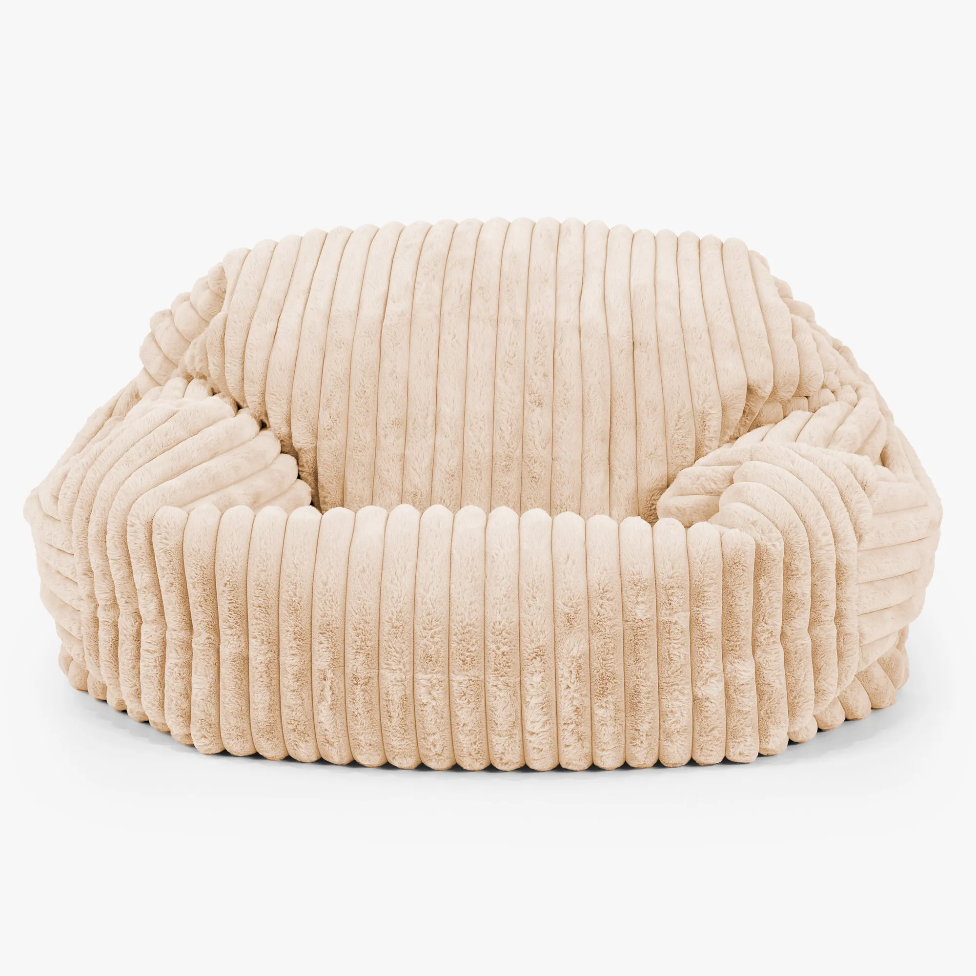 Sabine Bean Bag Sofa - Ultra Plush Cord Peach