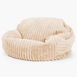 Sabine Bean Bag Sofa - Ultra Plush Cord Peach