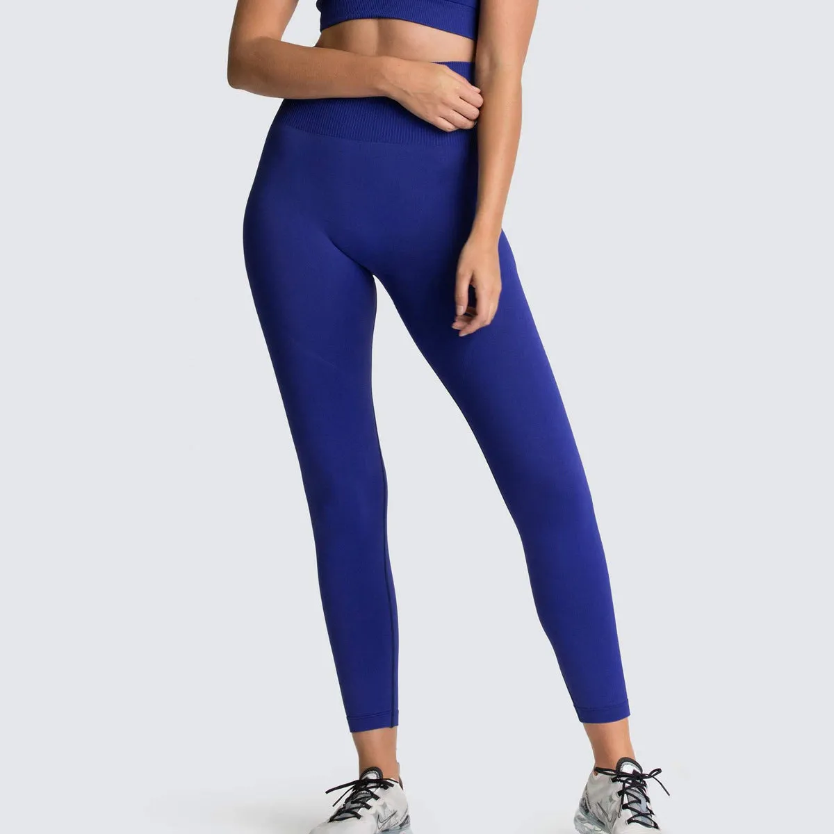 Seamless Solid Color Breathable Quick-Drying Fitness Pants High Waist Peach Hip Raise Skinny Stretch Hip Lift Yoga Pants for Women