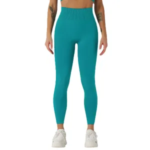 Seamless Solid Color Breathable Quick-Drying Fitness Pants High Waist Peach Hip Raise Skinny Stretch Hip Lift Yoga Pants for Women