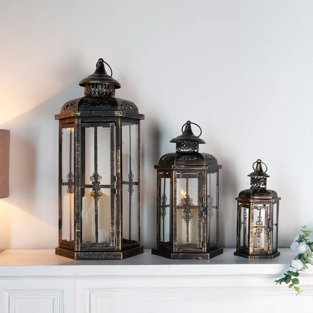 Set of 3 Outdoor Candle Lanterns （4 sets)