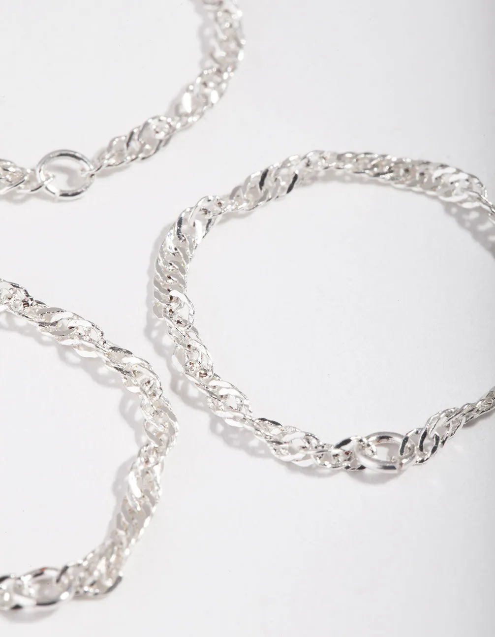 Silver Fine Chain Ring Pack