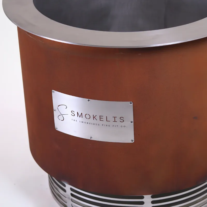 Smokelis Kindle - Corten Stainless Smokeless Fire Pit