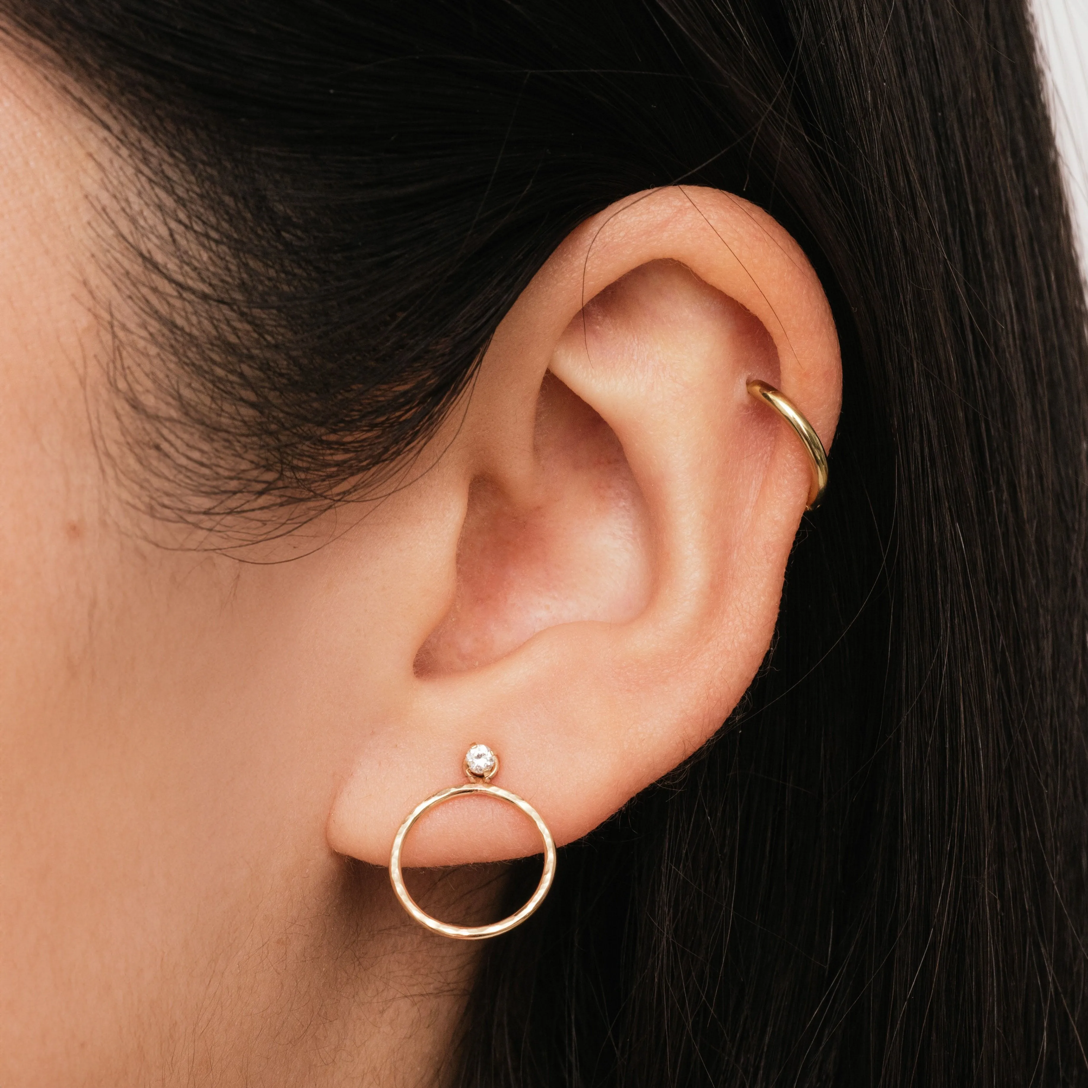 The Complete Ear Jacket Set- Hammered Finish