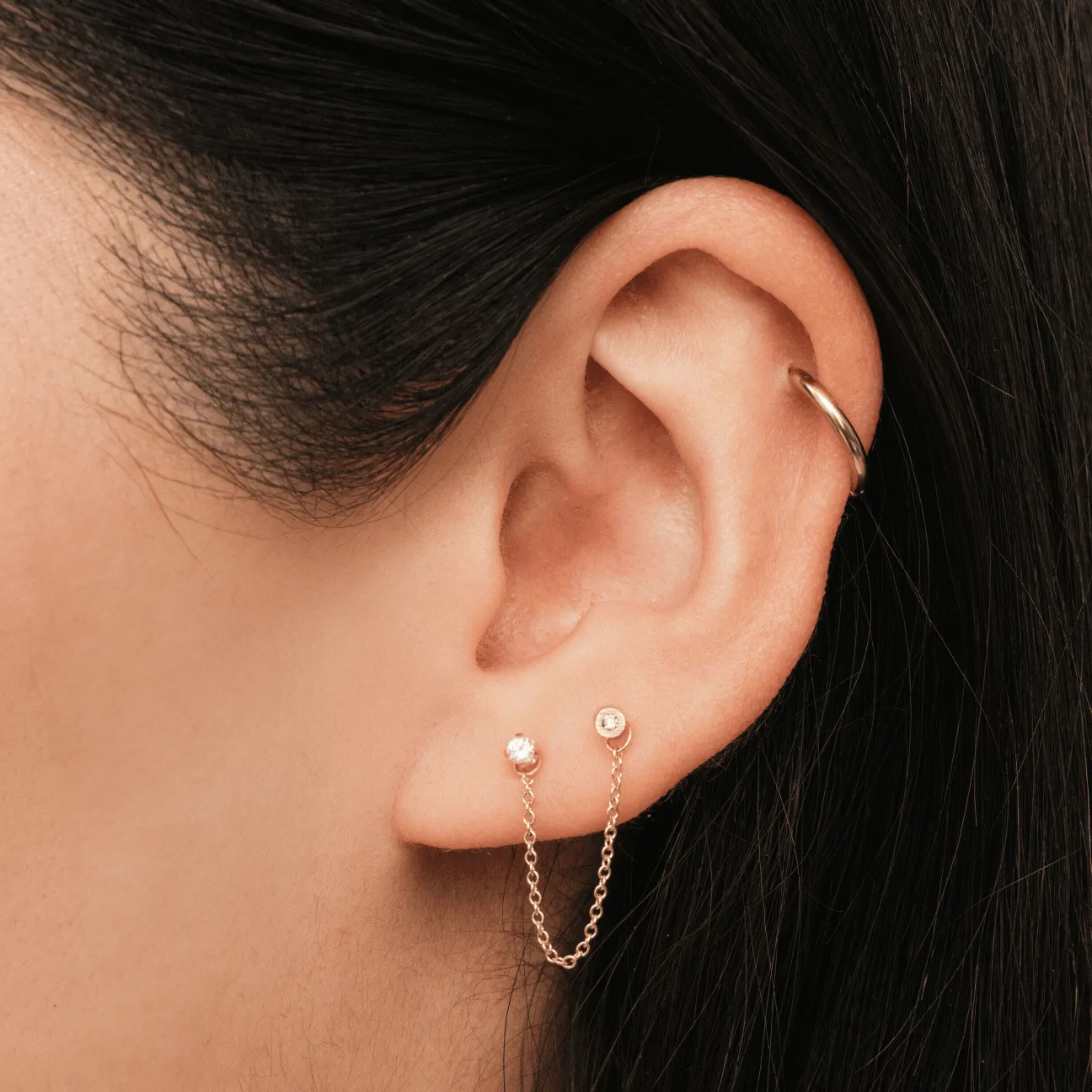 The Complete Ear Jacket Set- Hammered Finish