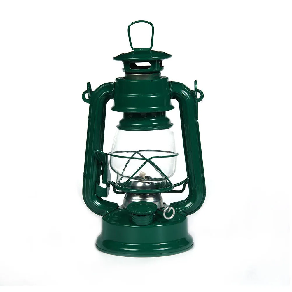 US 1-2 Pcs Hurricane Storm Camping Lantern Galvanized Steel Paraffin Lamp Travel