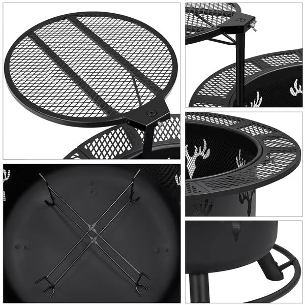 Yaheetech 32” Round Fire Pit