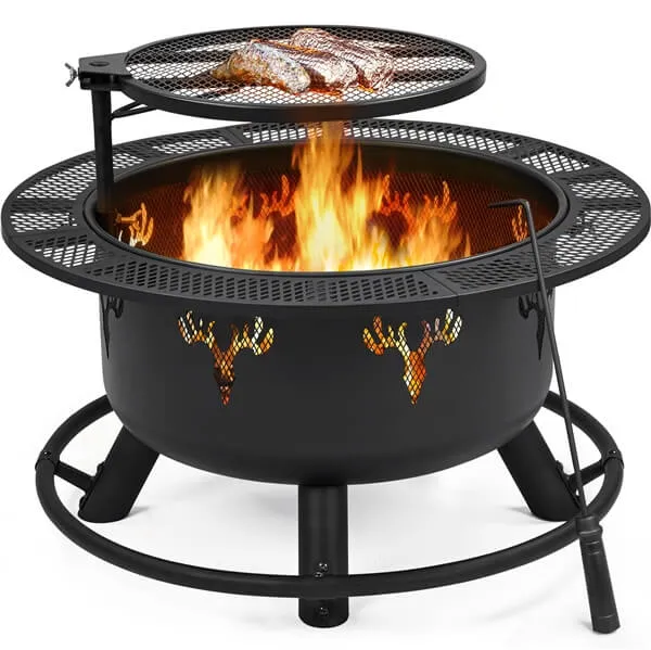 Yaheetech 32” Round Fire Pit