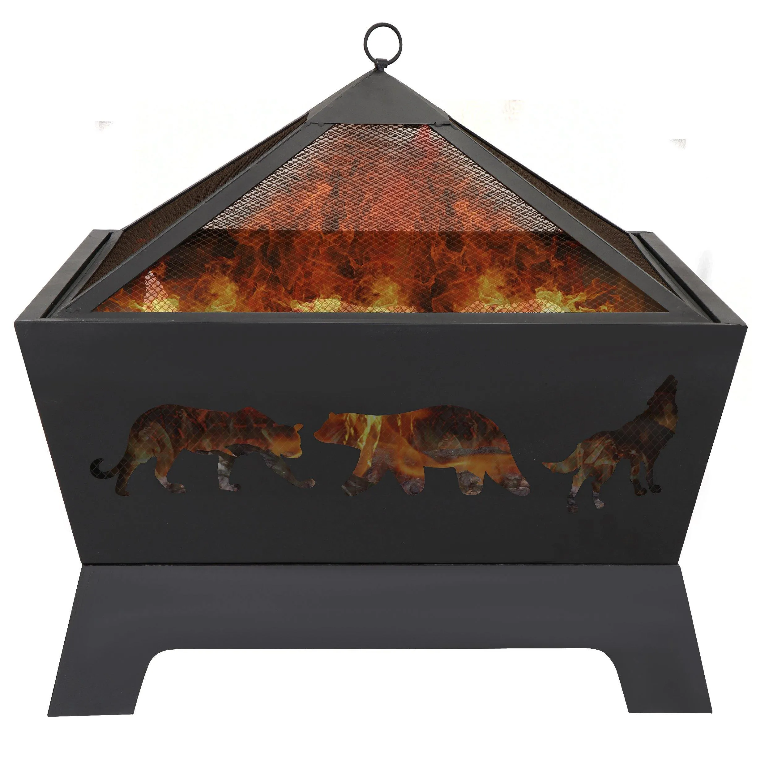 ZENY™ 26 inch Outdoor Fire Pit Wood Burning Fireplace for Camping Fire Picnic Bonfire Backyard